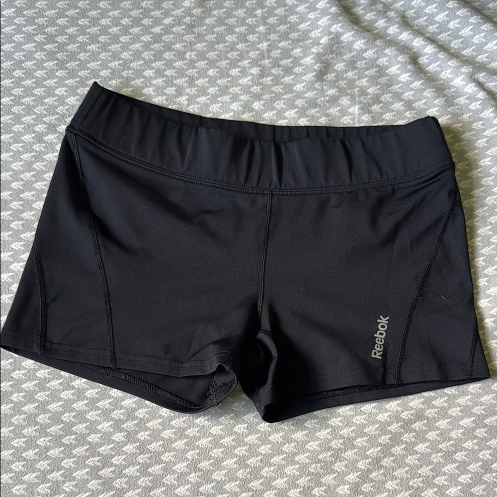 Reebok Black Athletic Shorts with Elastic Waistband